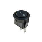 Drop Mini Rocker Anahtar 12V 1-0 Aç Kapa Siyah Yuvarlak
