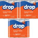 Drop Tuvalet Kağıdı Çift Katlı 96 Lı Paket (3PK*32)