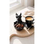 Dropcek eticaret 2’li French Bulldog Çerezlik Seti | PLA 3D Baskı Kahve Yanı Sunumluk | Dekoratif Mini Kase