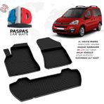 Drs Tuning Citroen Berlingo 4d Araca Özel Havuzlu Kauçuk Paspas 2008-2018 90 Hp - Siyah