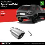 Drs Tuning Dacia Duster Uyumlu 2 Krom Egzoz Ucu Vidalı 2018 Ve Üzerı Parça