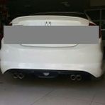 Drs Tuning Honda Civic Fd6 (2006-2011) Mugen Rr Sağ Sol Çift Çıkış Arka Tampon Eki - Difüzör Fiber