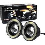 Drs Tuning Mercekli Angel Yuvarlak LED Beyaz Sis Farı 7.6cm Metal Gövde - Çok Renkli - Standart