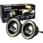 Drs Tuning Mercekli Angel Yuvarlak LED Beyaz Sis Farı 8.9cm Metal Gövde - Çok Renkli - Standart