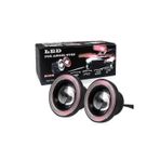 Drs Tuning Mercekli Angel Yuvarlak Led Kırmızı Sis Farı 7.6cm Metal Gövde