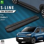 Drs Tuning S-Dizayn Fiat Doblo 3 Uzun Şase S-Line Siyah Yan Basamak 213 cm 2023 Üzeri