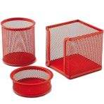 Drt Kırmızı 3'lü Masaüstü Kalemlik Set