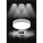 Drum 40CM ( Gri Kasa, Beyaz Işık ) Ledli Modern LED Avize, Salon, Mutfak, Oturma Yatak Odası, Sarkıt - 1 - 1BW-Beyaz