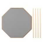 Drum Pad, 8 inç Kauçuk Sessiz Egzersiz Pedleri 2 Çiftlik Sopası Ile Yetişkin Çocuklar Için Set Mat Seti (GREY)