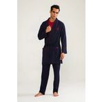 D'S Damat 03000 5'li Robdöşambr Erkek Damat Pijama Seti