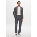 D's Damat 1HC05IM02577M Slim Fit Gri Baskılı Kırışmayan Sihirli Takım Elbise