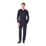 D'S Damat 221001 Uzun Kol Pijama Takımı - Lacivert - XL