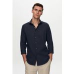 D's Damat 2HF02ORT3185 Slim Fit Lacivert Italyan Yaka Erkek Gömlek