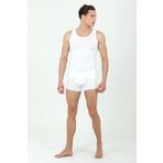 D's Damat 300 Beyaz Erkek Atlet Boxer Takım