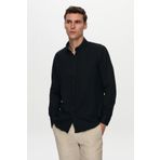 D's Damat 4HC02ORT03265 Slim Fit Siyah Oxford Nakışlı Gömlek