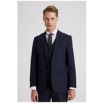 D's Damat 4HFY5ORT01599 Slim Fit Lacivert Yelekli Takım Elbise