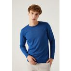 D's Damat 5HF06ORT12004 Regular Fit Mavi Bisiklet Yaka Kazak