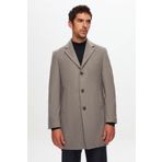 D's Damat 5HF08ORT10000 Regular Fit Gri Erkek Kaşe Kaban