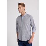 D's Damat 6HC02ORT10265 Slim Fit Lacivert Çizgili Erkek Gömlek