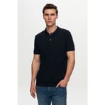 D's Damat 6HC14ORT51000 Regular Fit Lacivert %100 Pamuk Polo Yaka Nakışlı T-shirt