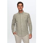 D's Damat 7HC02ORT09265 Slim Fit Yesil Kareli Erkek Gömlek