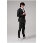 D's Damat 8HFY5ORTKMBN1 Slim Fit Antrasit Armürlü Kombinli Takım Elbise