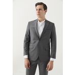 Ds Damat Comfort Fit Gri Düz Travel Takim Elbise
