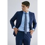 Ds Damat Comfort Fit Saks Mavi Düz Travel Takim Elbise