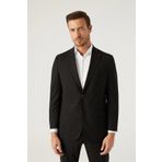 Ds Damat Comfort Fit Siyah Düz Travel Takim Elbise
