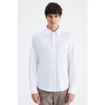 D'S Damat Ds Damat Comfort Beyaz Oxford Gömlek 6HC02G811304M - 3XL
