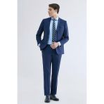 D'S Damat Ds Damat Comfort Fit Saks Mavi Düz Travel Takim Elbise 4HE05OB35604M - 68 - 4 Drop