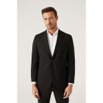 D'S Damat Ds Damat Comfort Fit Siyah Düz Travel Takim Elbise 4HE05OB35604M - 58 - 4 Drop