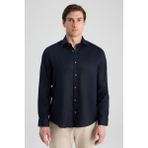 D'S Damat Ds Damat Comfort Lacivert Keten Gömlek - 3XL