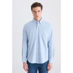 D'S Damat Ds Damat Comfort Mavi Gabardin Gömlek 5HC02HD07265M