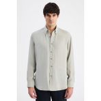 D'S Damat Ds Damat Comfort Mint Düz Gömlek 6HC020302304M