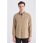 D'S Damat Ds Damat Comfort Vizon Düz Gömlek 5HC02KC01327M - 2XL