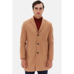 D'S Damat Ds Damat Koyu Bej Mono Yaka Kaşe Kaban 5HF08ORT10000 %40 Pamuk %40 Polyamid %20 Polyester Erkek Günlük Kullanım - 52