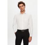 D'S Damat Ds Damat Regular Fit Beyaz Düz Gömlek 4HE02TR00289M