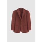 D'S Damat Ds Damat Regular Fit Kiremit Armürlü Çift Yırtmaçlı Yünlü Blazer Kumaş Ceket 3HF04IR224361 - 6 Drop - 58