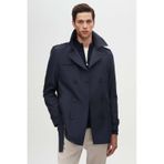 D's Damat Ds Damat Regular Fit Lacivert Apoletli Beli Kemerli Pardösü/Trenckot 1HF08ORT00013 Lacivert