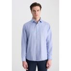 D'S Damat Ds Damat Regular Fit Lacivert Çizgili Gömlek 5HF02IG25100M - XL