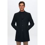D'S Damat Ds Damat Regular Fit Lacivert Mono Yaka Kaşe Kaban Uzun Kol %30 Yün %70 Akrilik Erkek 5HF08ORT10000 - 54