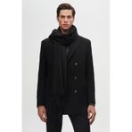 D's Damat Ds Damat Regular Fit Siyah Kruvaze Denizci Metal Düğme Detaylı Kaşe Kaban 1hf08ort10005 001