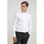 D'S Damat Ds Damat Slim Fit Beyaz Armürlü Smokin Gömlek