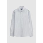 D'S Damat Ds Damat Slim Fit Beyaz Çizgili Gömlek