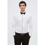 D'S Damat Ds Damat Slim Fit Beyaz Düz Smokin Gömlek 4HSS2DY05552M - XS