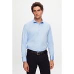 D'S Damat Ds Damat Slim Fit Mavi Düz Gömlek 5HE02SG00139M