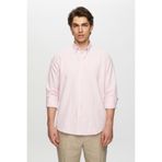 D'S Damat Ds Damat Slim Fit Pembe Çizgili Gömlek