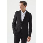 D'S Damat Ds Damat Slim Fit Siyah Düz Travel Takim Elbise