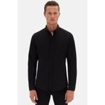 D'S Damat Ds Damat Slim Fit Siyah Oxford Düğmeli Yaka Kolay Ütülenebilir Nakış Detaylı Pamuklu Gömlek 4HC02ORT03265 Siyah